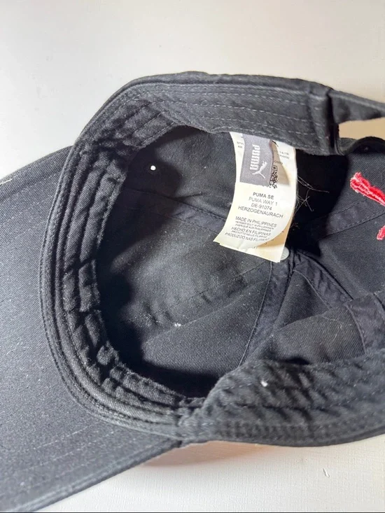 Puma x Ferrari mens one size black baseball cap hat EUC - Picture 3 of 4